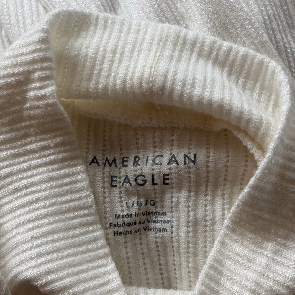 American Eagle Outfitters White Long Sleeve Bodysuit - Picture 3 of 3